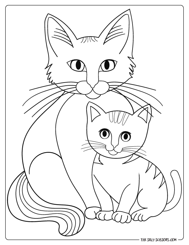 free kitten coloring pages