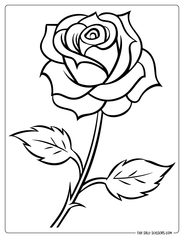 Rose Outline Simple