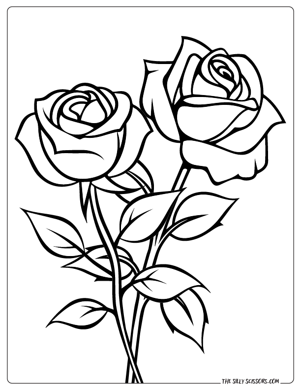 Rose Coloring Pages For Adults