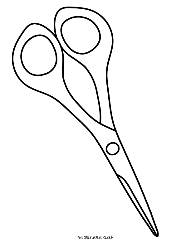 Kid Scissors Coloring Page Kid Scissors Coloring Page
