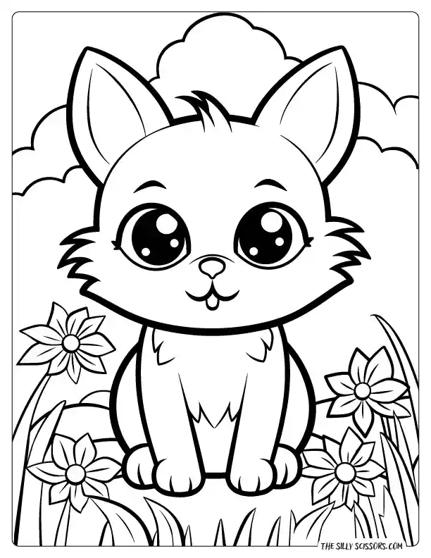 Free kitten coloring pages