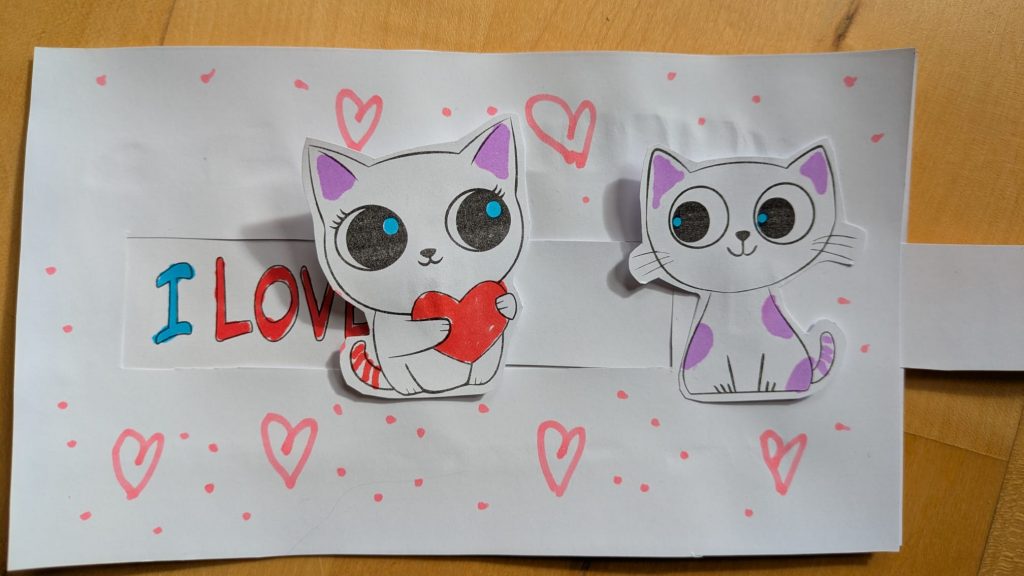 I Love You Card with Cute Cats